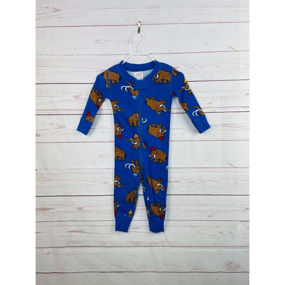 Hanna Andersson Wooly Mammoth Pajamas 3-6 Months Organic Cotton
